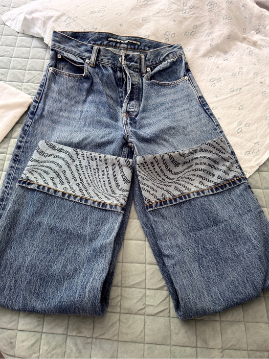 Alexander Wang Denim - Alexander Wang Blue Two-Tone Patchwork Jeans